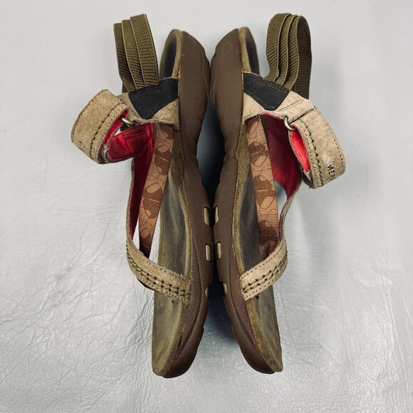 Merrell Womens Kangaroo Slingback Sandals Size 9 Tan Suede Outdoor Travel Comfor - Picture 4 of 8